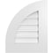 Ekena Millwork Quarter Round Top Left Surface Mount PVC Gable Vent w/ 3-1/2"W x 1"P Standard Frame, 16"W x 20"H GVPQL16X2001SF - alternate 1